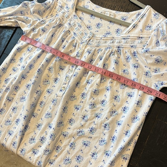 Eileen West Floral 100% Cotton Long Sleeve Romantic Nightgown XL - Picture 7 of 11